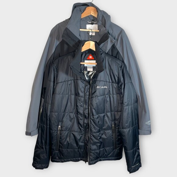 Columbia Rural Mountain Jacket Men's SMALL 2 in 1 Interchange Removable Liner - Picture 1 of 13